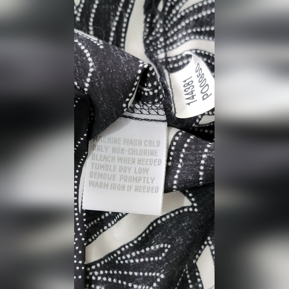 Pendleton Button Down Top Jacket Women's 16 Black & White Geometric 100% Cotton - Picture 8 of 13